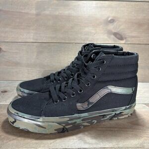 vans SK8 HI womens size 9 shoes black camo athletic skate sneakers